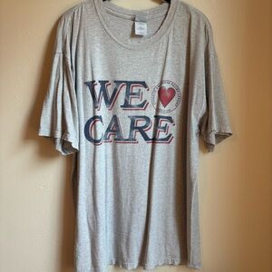 Gray 'We Care' Graphic T-Shirt